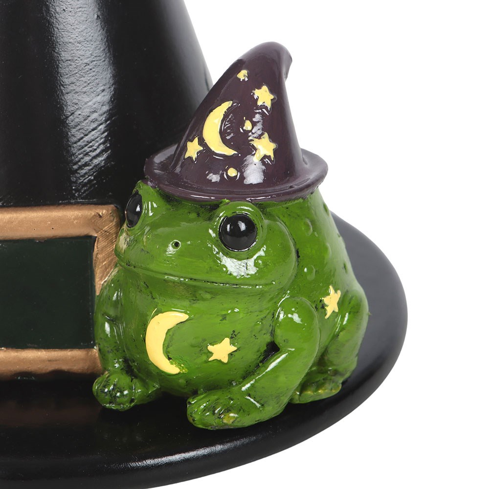 Witch Hat & Magic Toad Resin Incense Cone Holder1