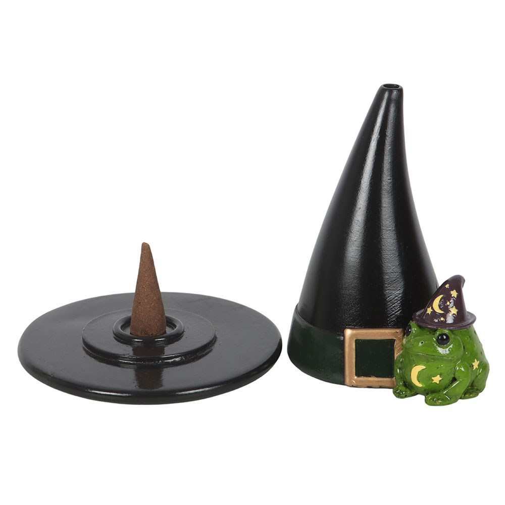 Witch Hat & Magic Toad Resin Incense Cone Holder2