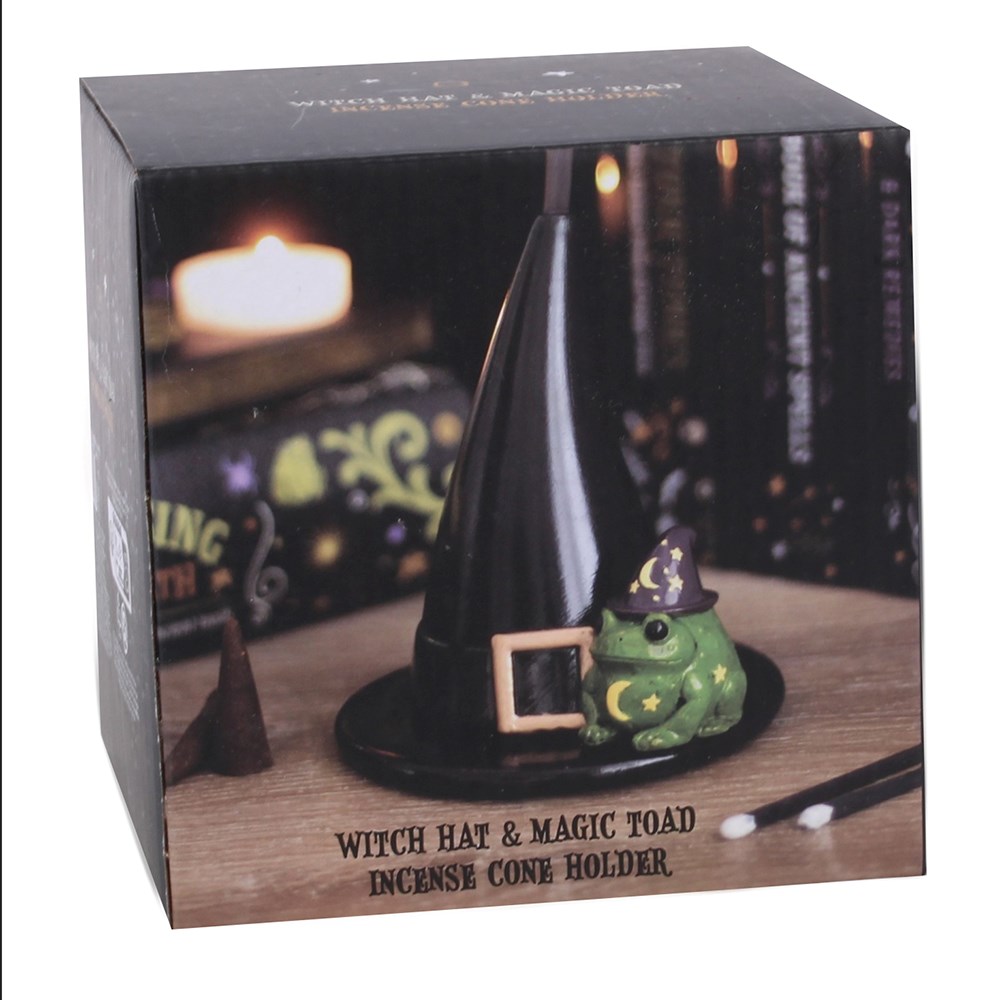 Witch Hat & Magic Toad Resin Incense Cone Holder4