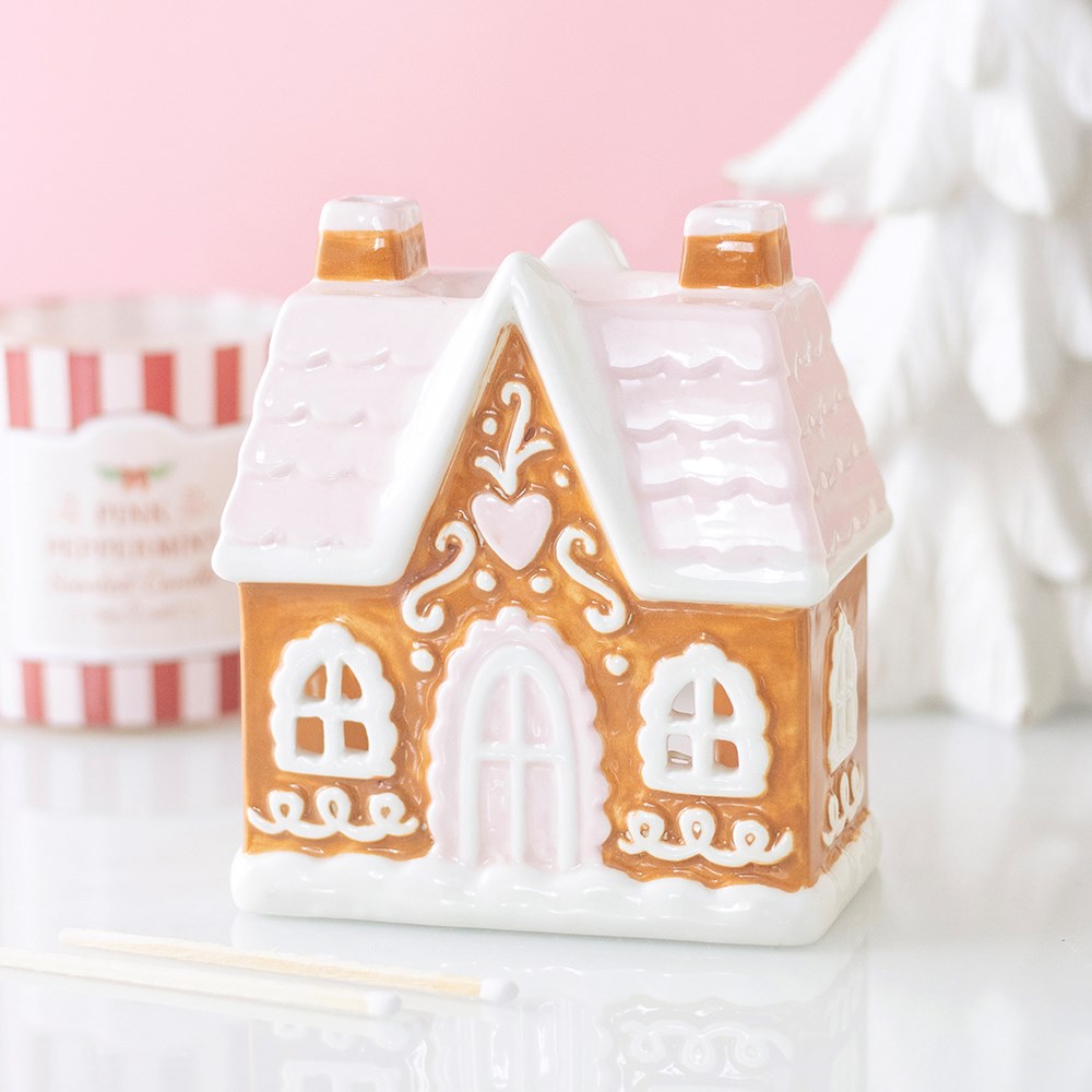 Sugarplum Gingerbread House Ceramic Oil Burner & Wax Warmer3