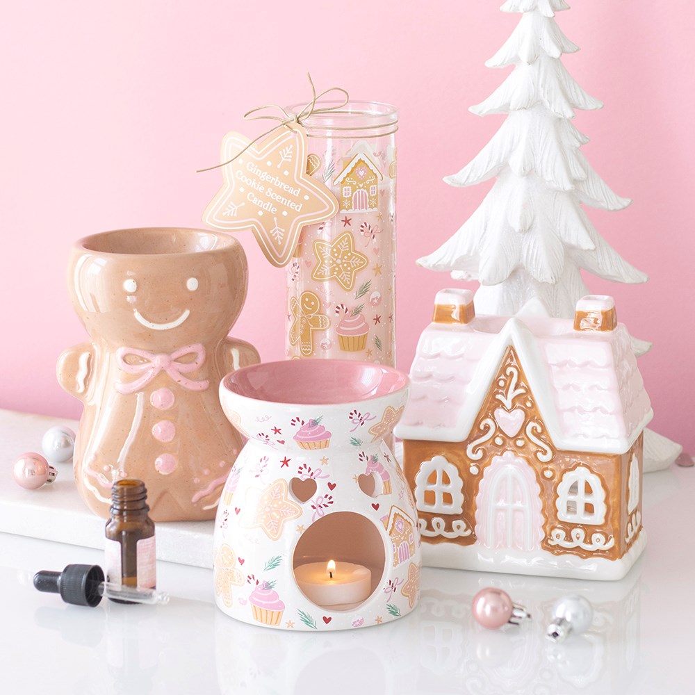 Sugarplum Gingerbread House Ceramic Oil Burner & Wax Warmer4