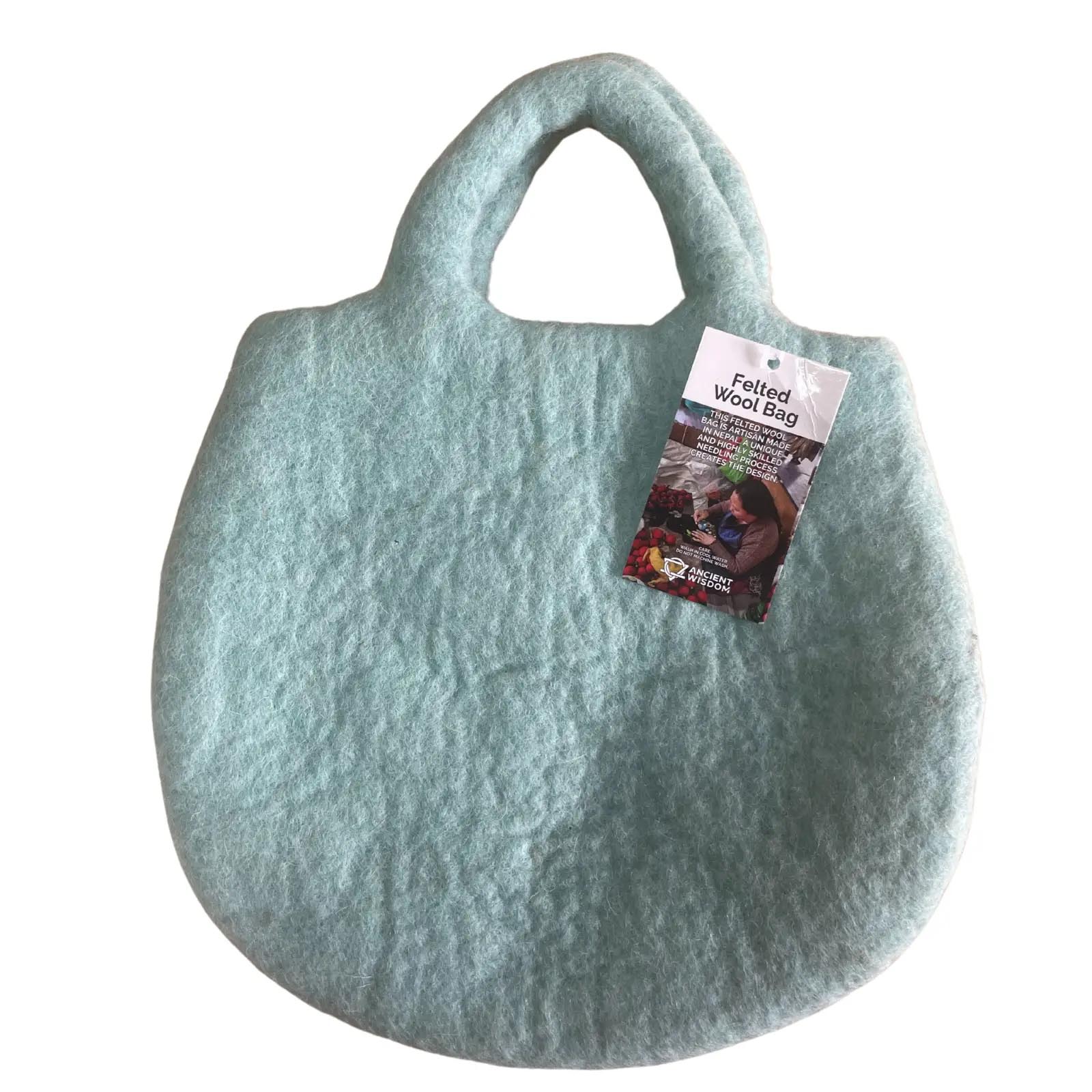 Handmade Tree & Beehive Felted Wool Bag (35x27cm)4
