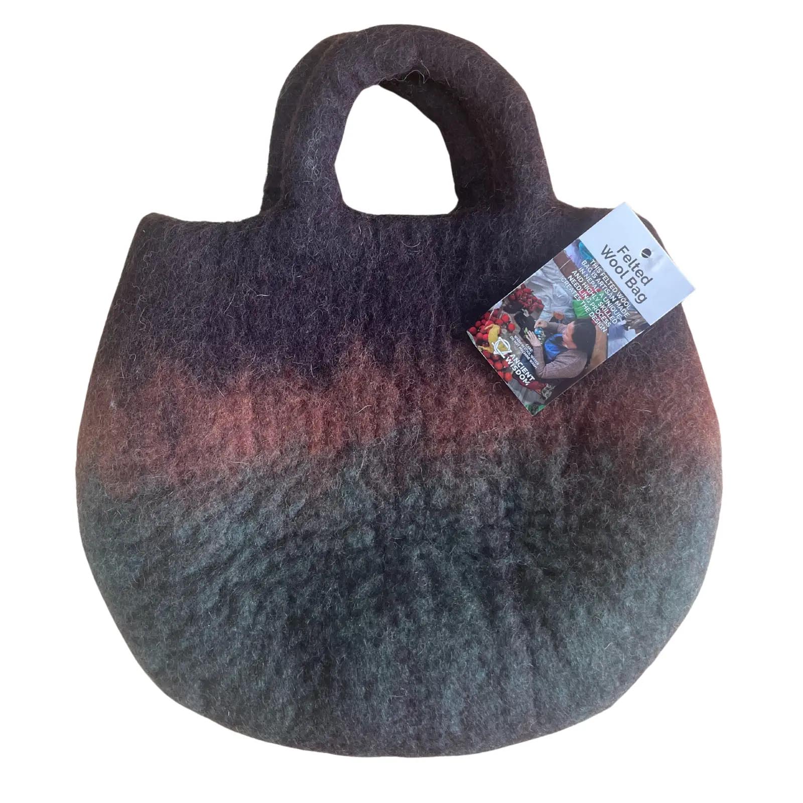 Handmade Fairy Garden Felted Wool Bag (35x27cm)2