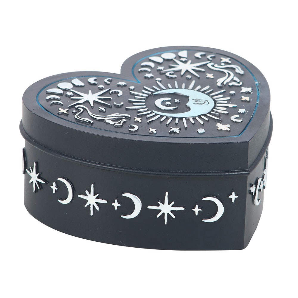 Blue Moon Celestial Heart Trinket Box