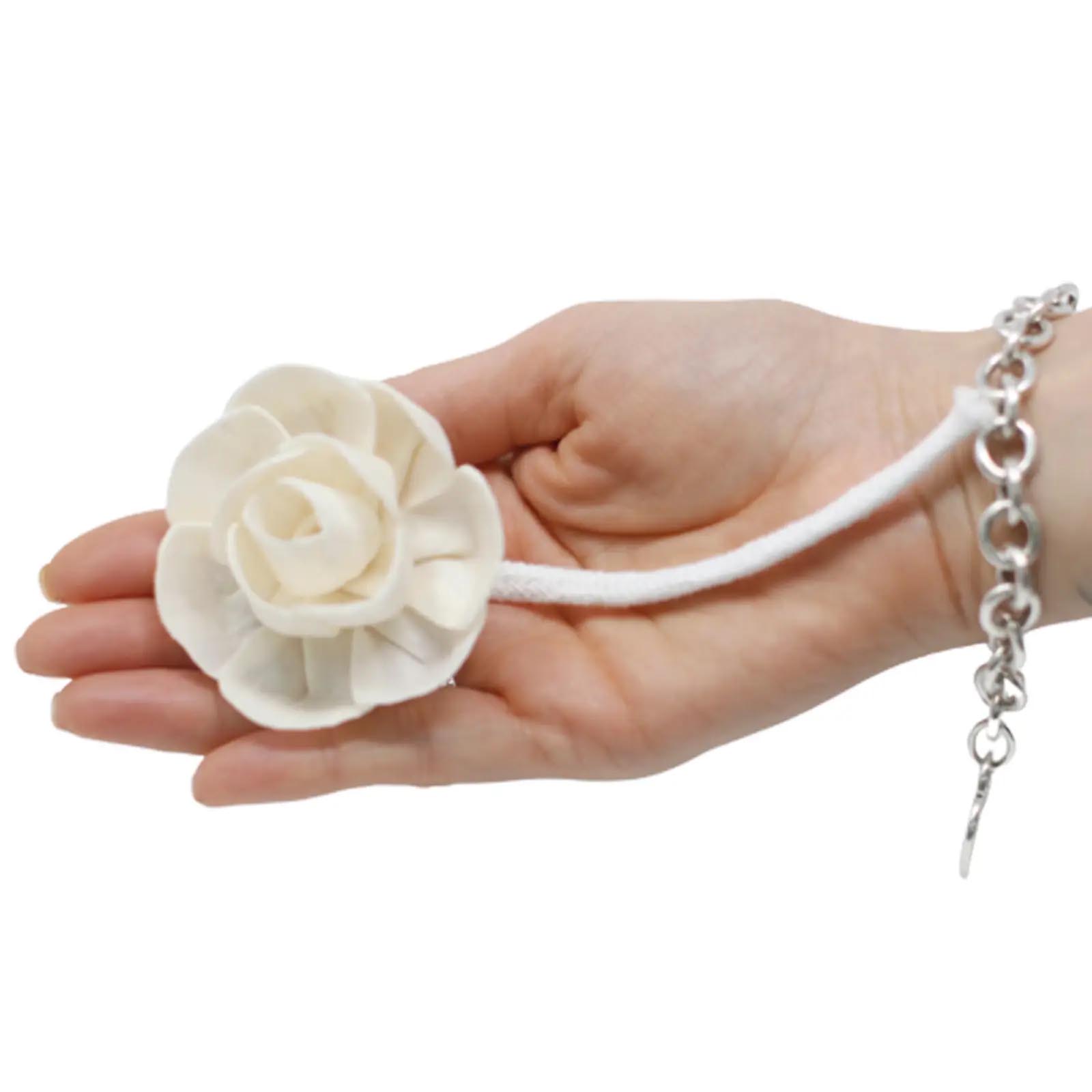 Set of 4 Small Lotus Diffuser Flowers with String Wicks2