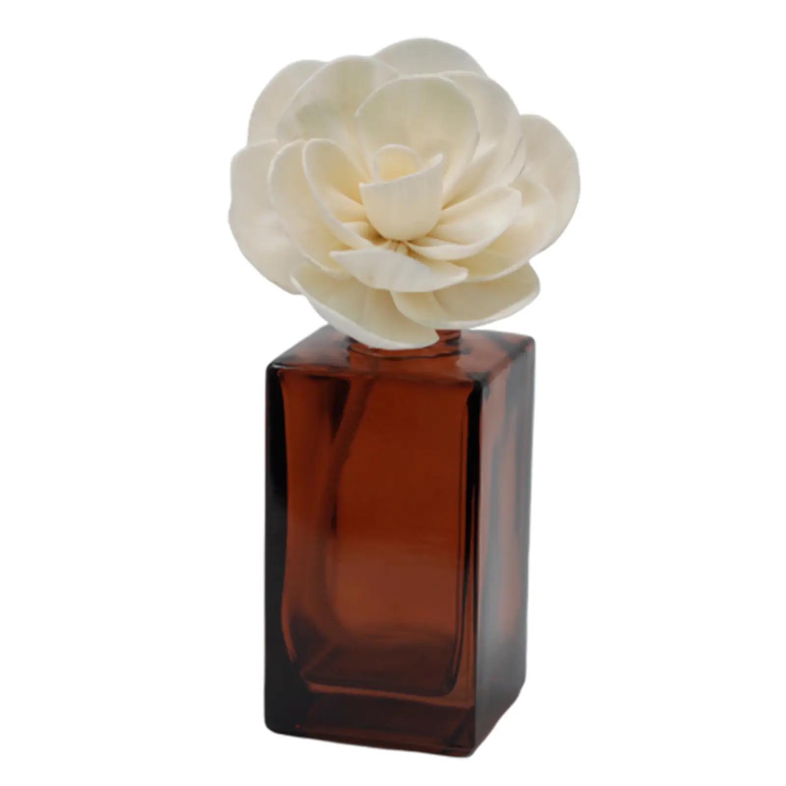 Set of 4 Large Lotus Diffuser Flowers with String Wicks