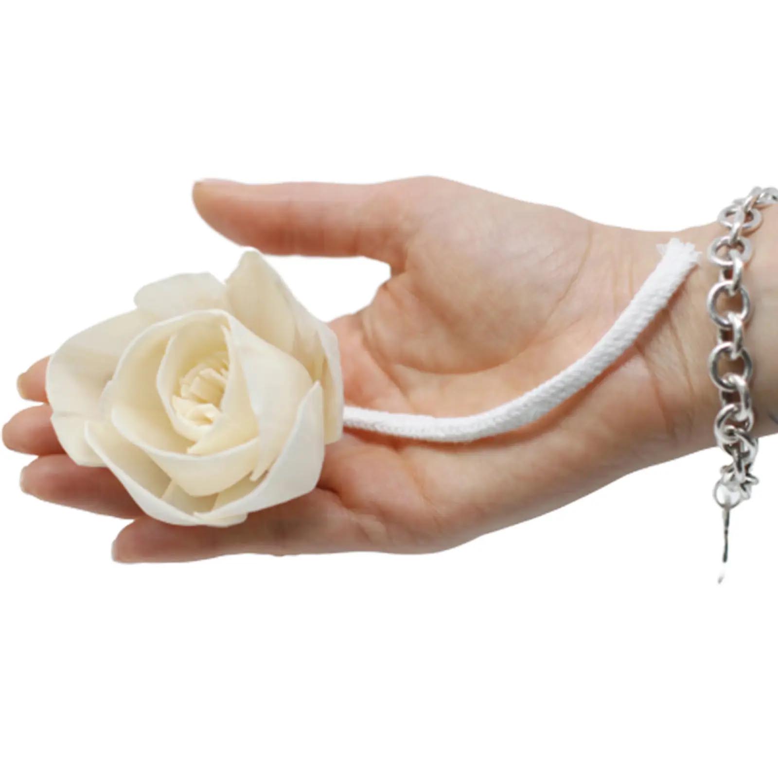Set of 4 Large Lotus Diffuser Flowers with String Wicks2