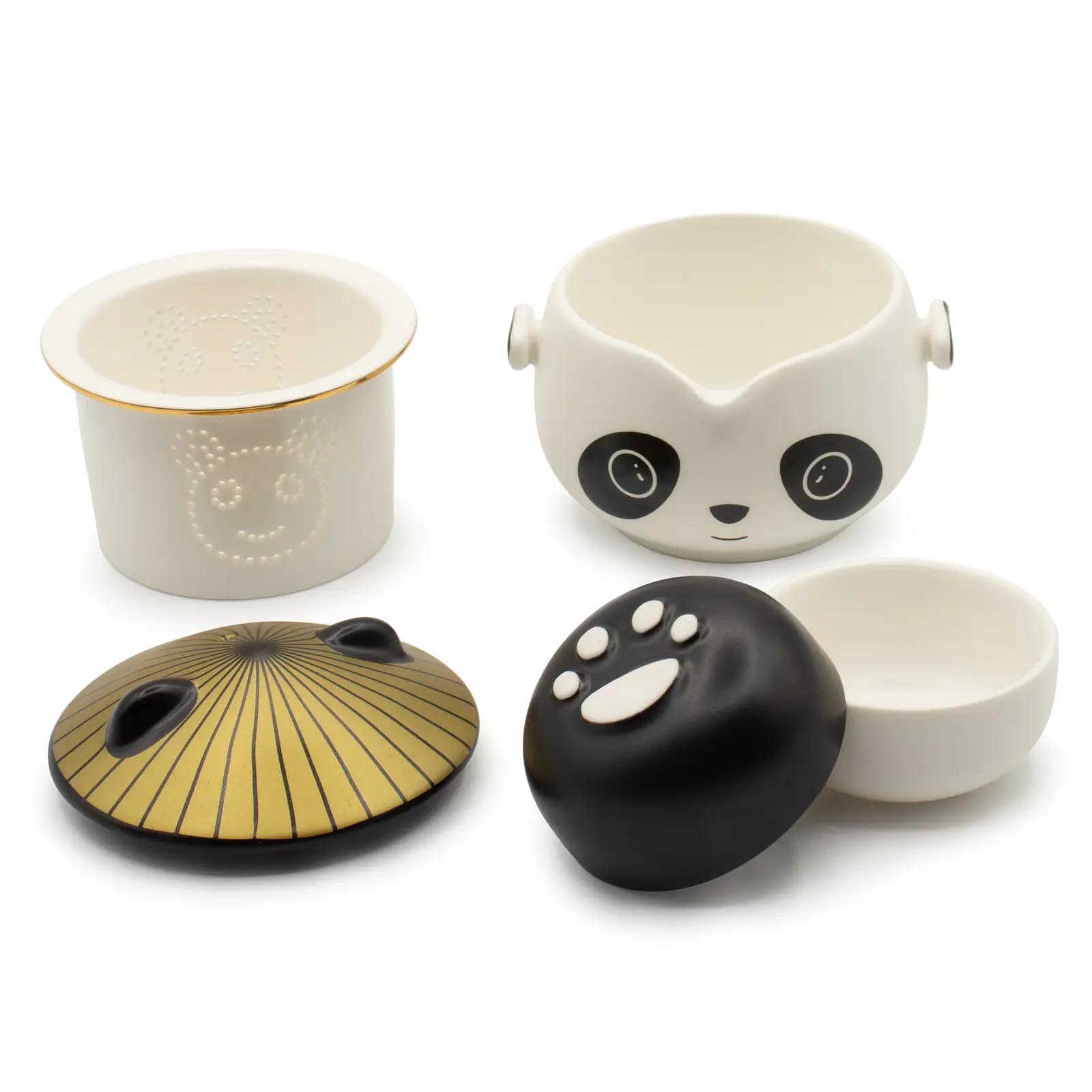 Kung Fu Panda Ceramic Travel Teapot Set with 2 Cups1