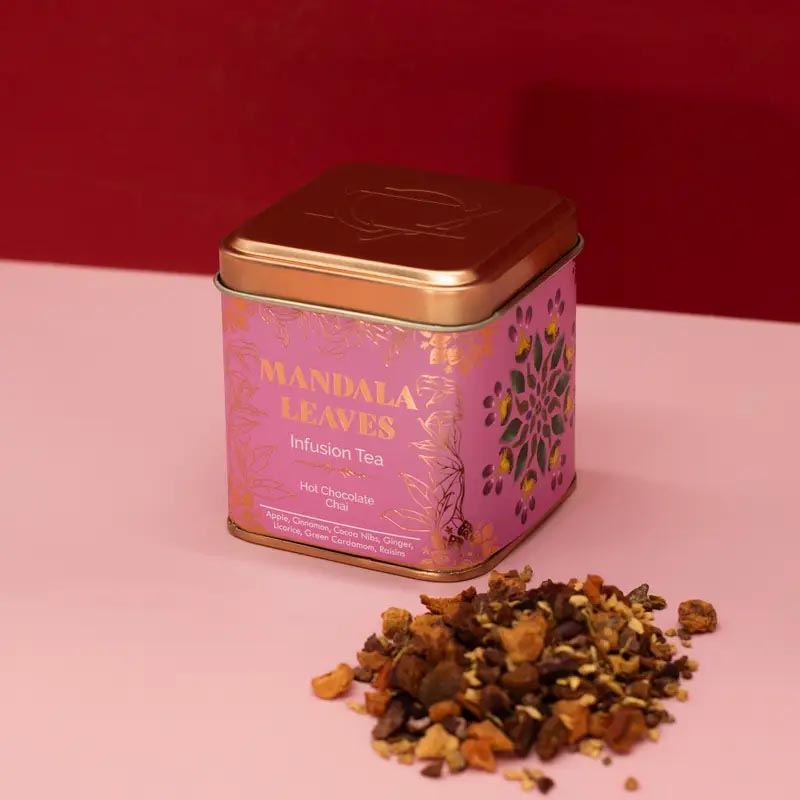 Mandala Leaves Hot Chocolate Chai Infusion Tea (50g Tin)2