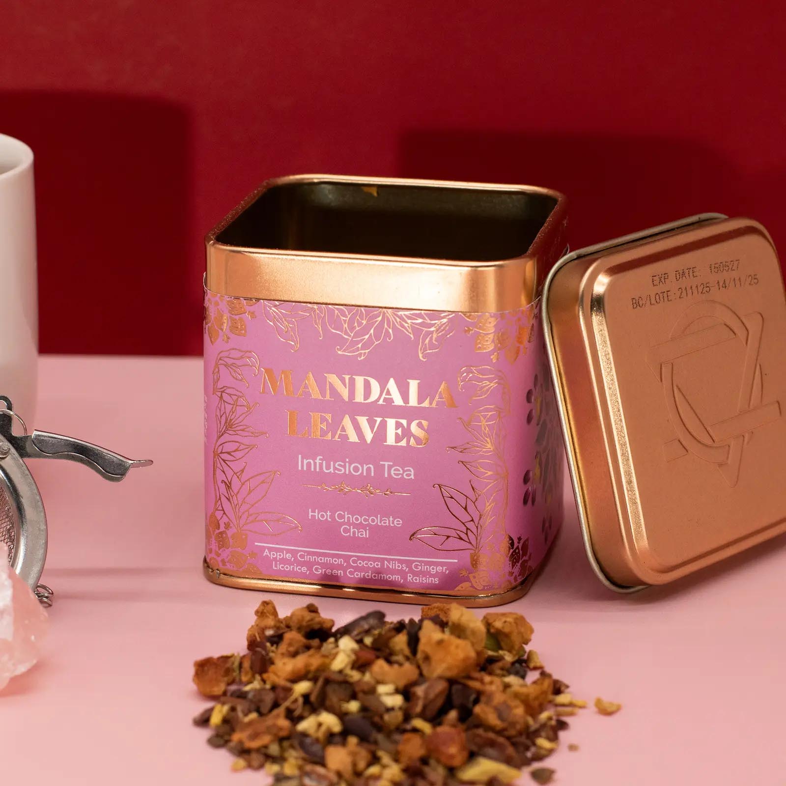 Mandala Leaves Hot Chocolate Chai Infusion Tea (50g Tin)3