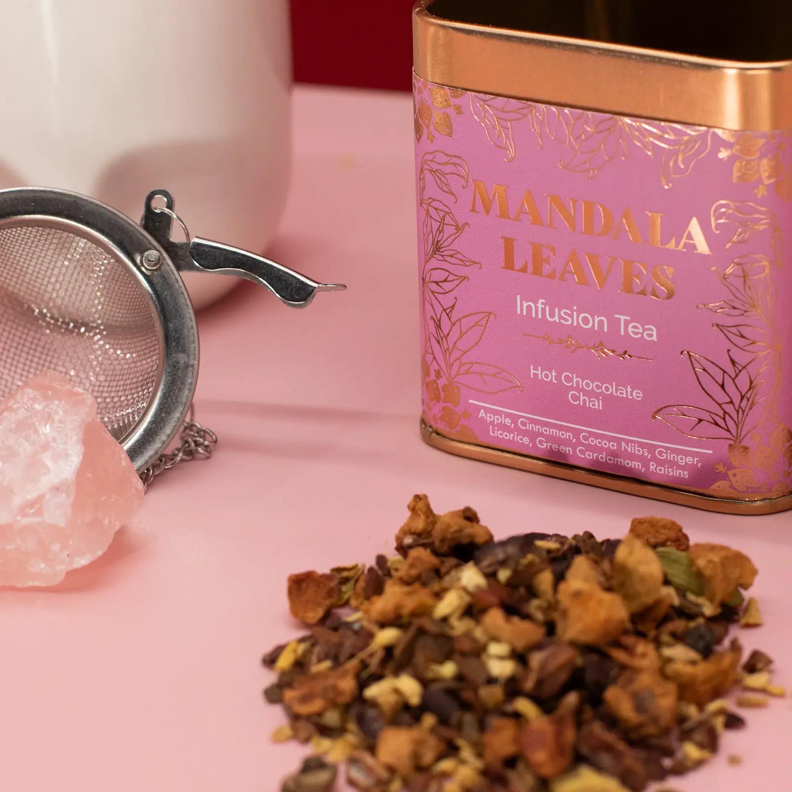 Mandala Leaves Hot Chocolate Chai Infusion Tea (50g Tin)5