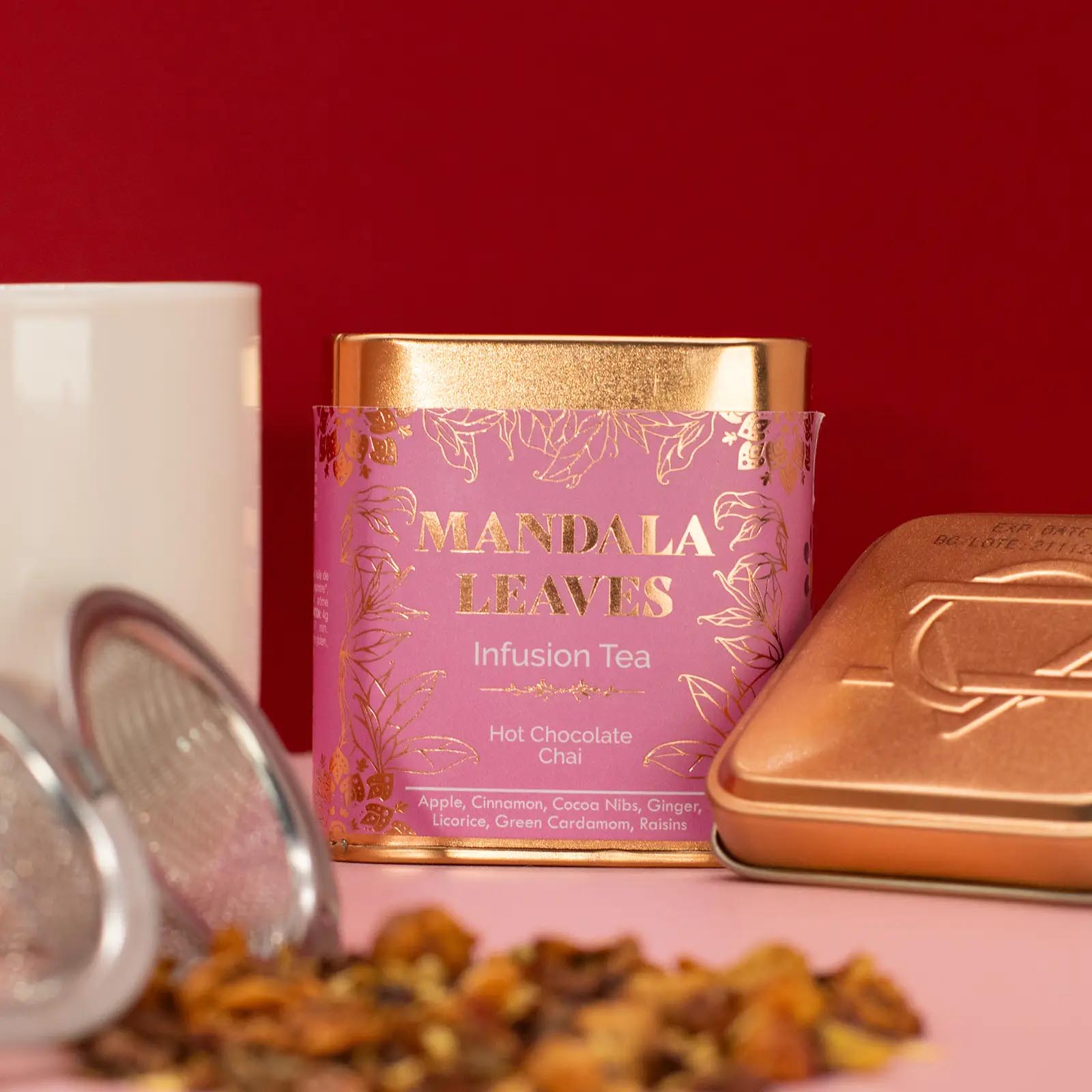 Mandala Leaves Hot Chocolate Chai Infusion Tea (50g Tin)6