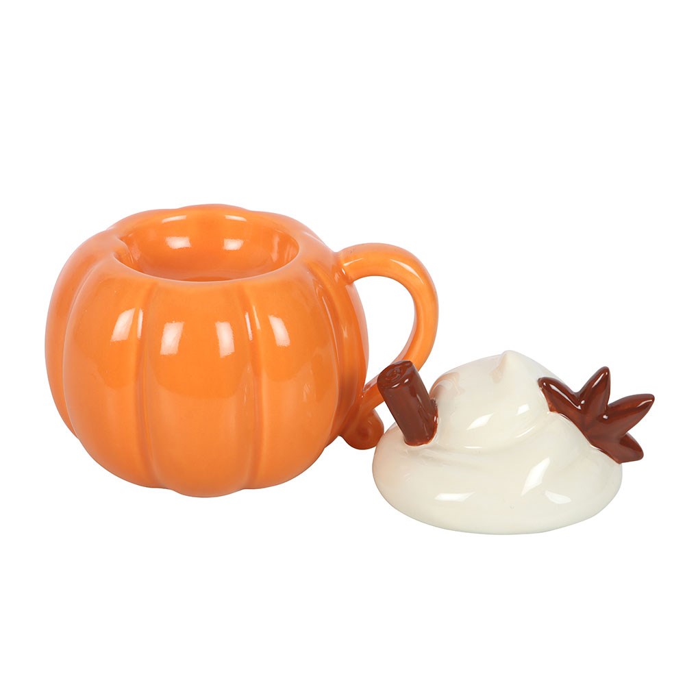 Pumpkin Cream Lidded Ceramic Oil Burner & Wax Warmer1