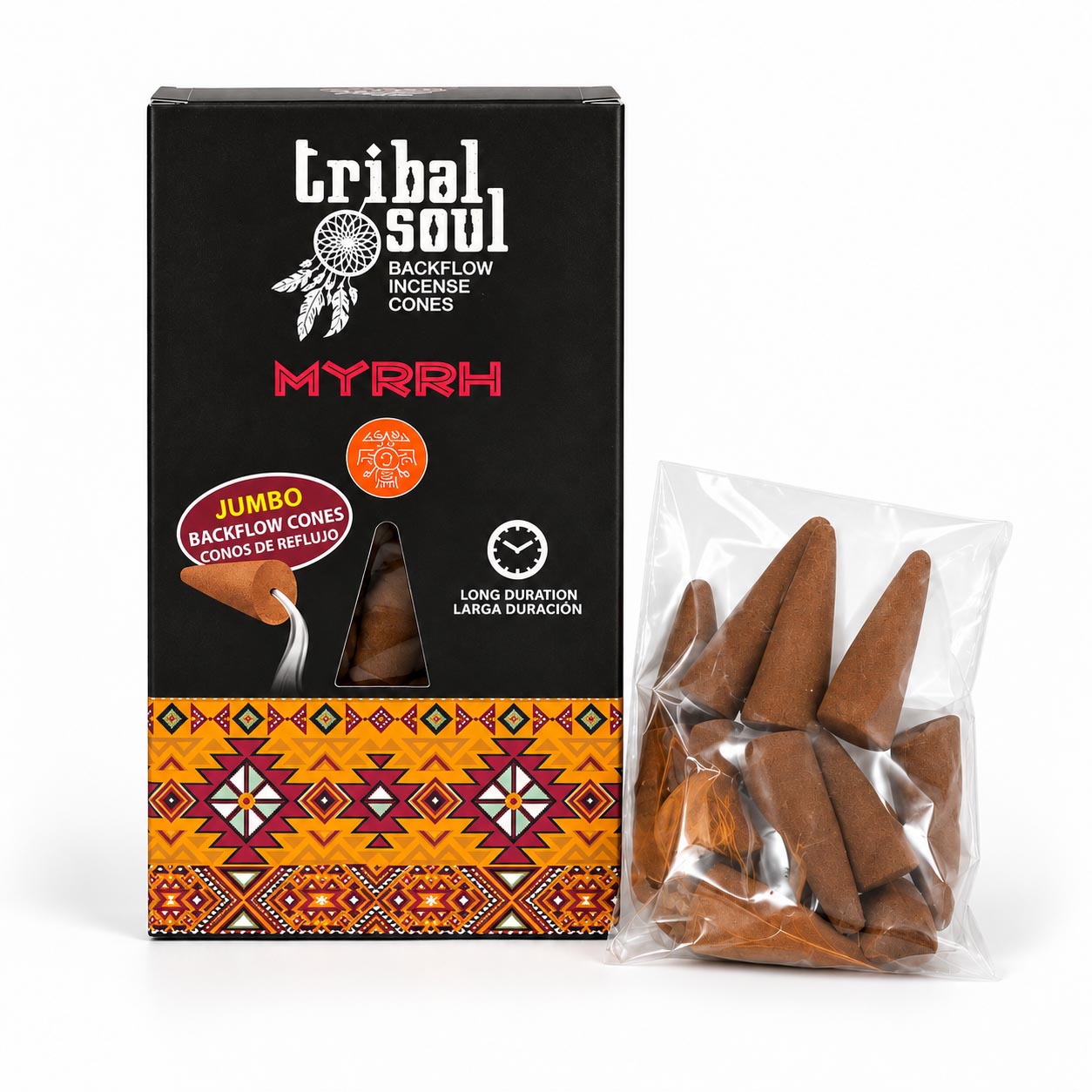 Hari Darshan Tribal Soul Myrrh Backflow Incense Cones (10 Pack)