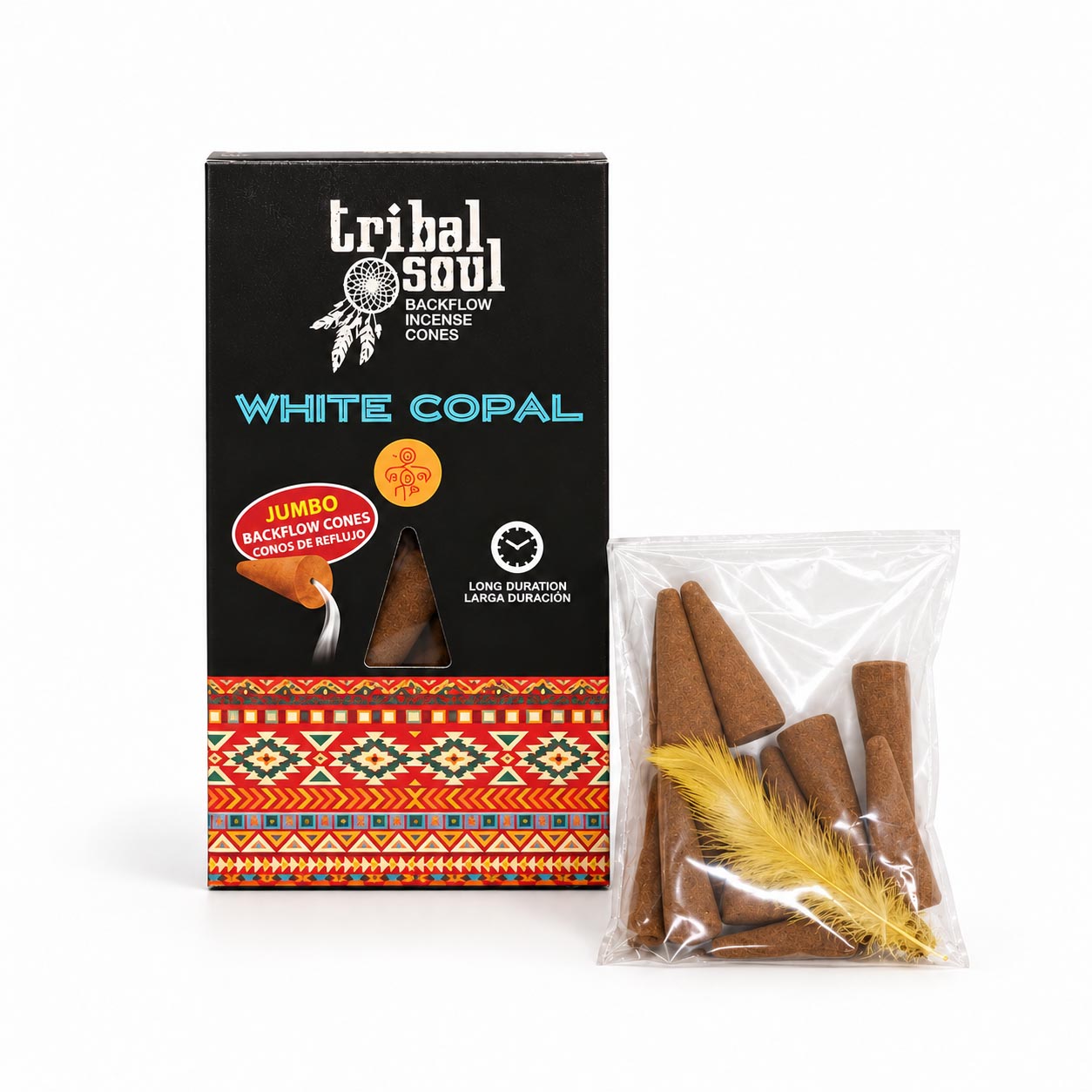 Hari Darshan Tribal Soul White Copal Backflow Incense Cones (10 Pack)