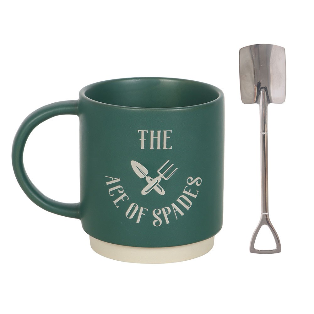Ace of Spades Novelty Gardening Mug with Spade Spoon (500ml)1