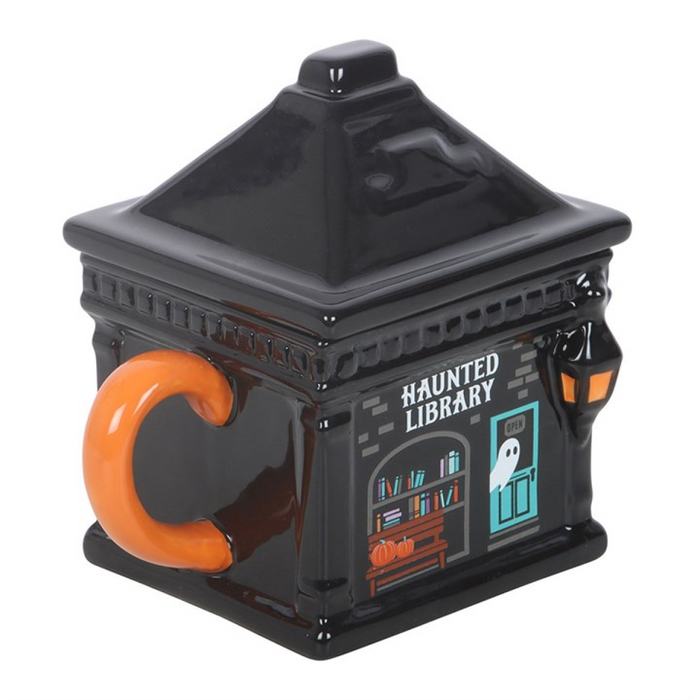 Haunted Library Ceramic Lidded Halloween Mug (320ml)2