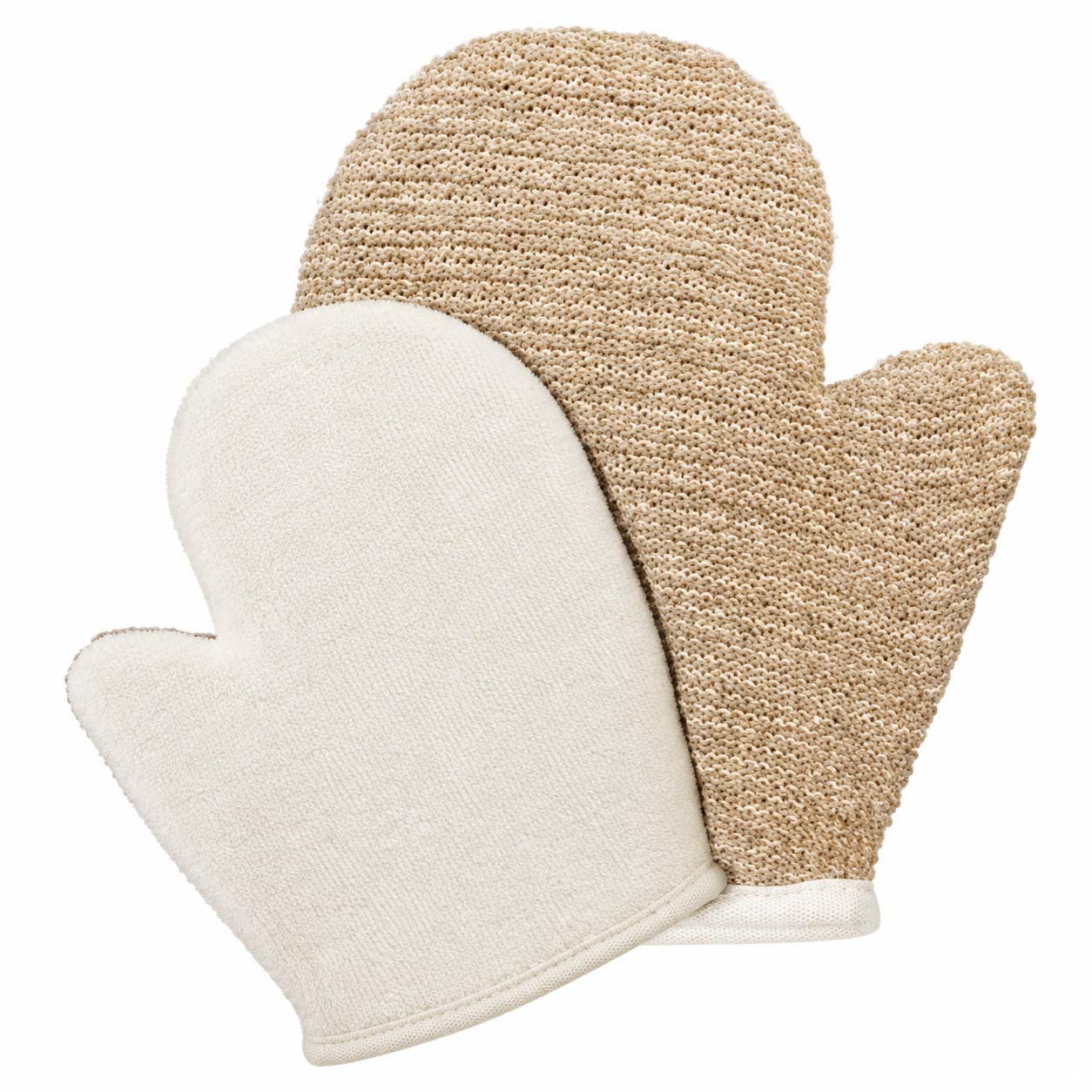 Natural Brown Snug Jute Mix Exfoliating Mitt
