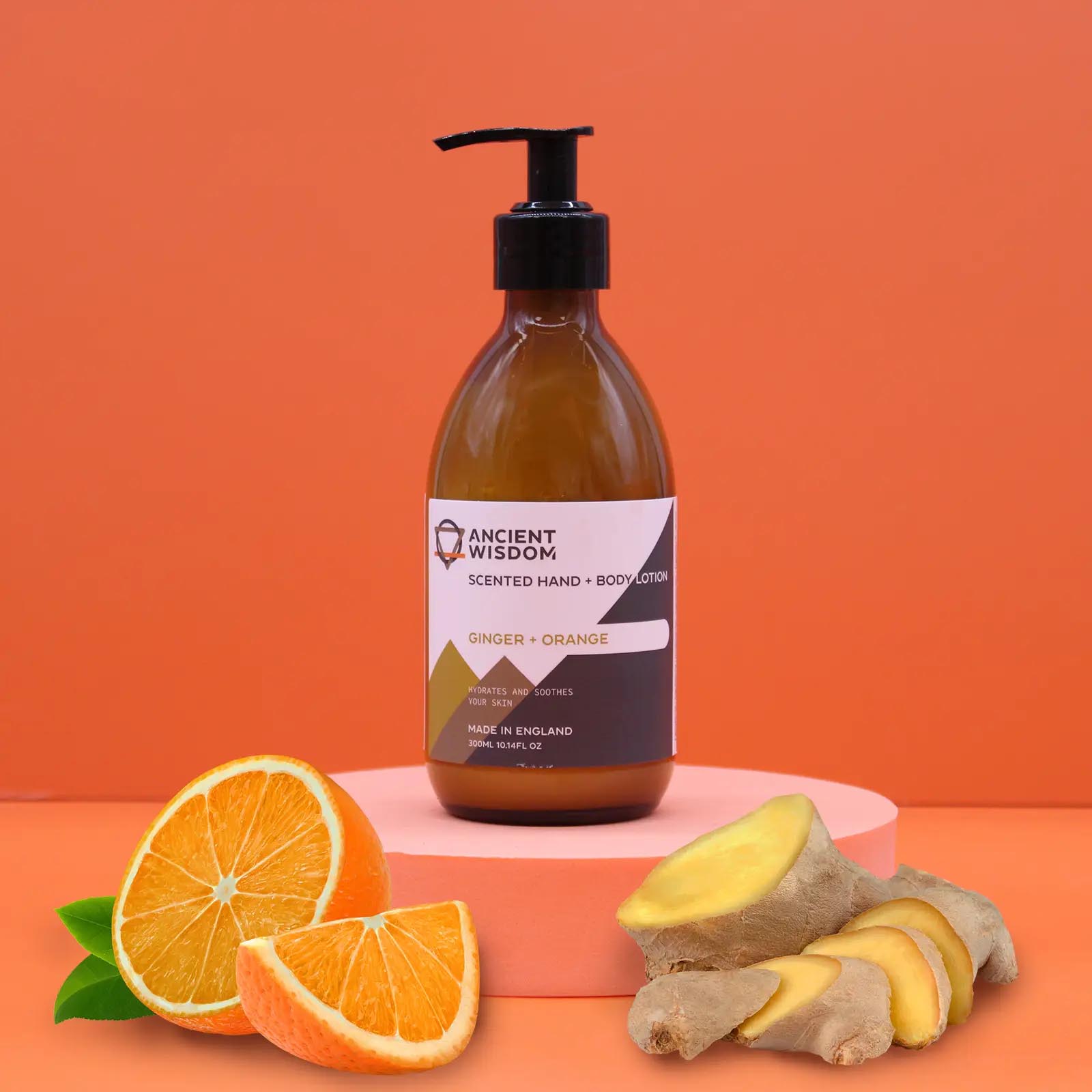 Ginger & Orange Scented Hand & Body Lotion (300ml)1
