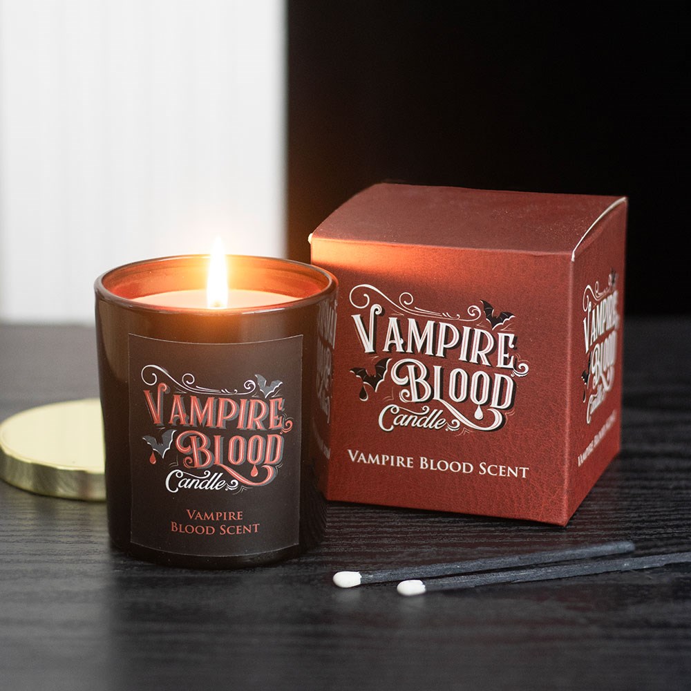 Vampire Blood Scented Candle in Black Glass Jar3