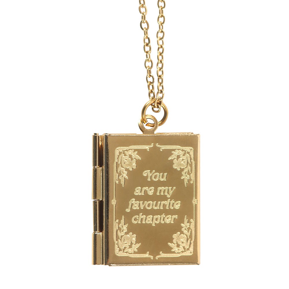 Book Shaped Locket Necklace in Gift Box (Gold-Toned)2