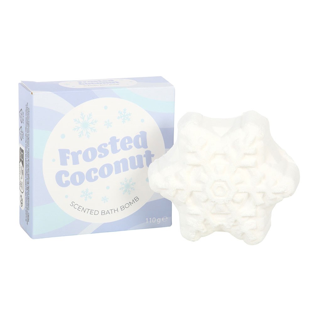 Frosted Coconut Snowflake Bath Bomb (110g)2