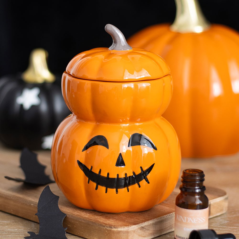 Stacked Pumpkin Ceramic Oil Burner & Wax Warmer4
