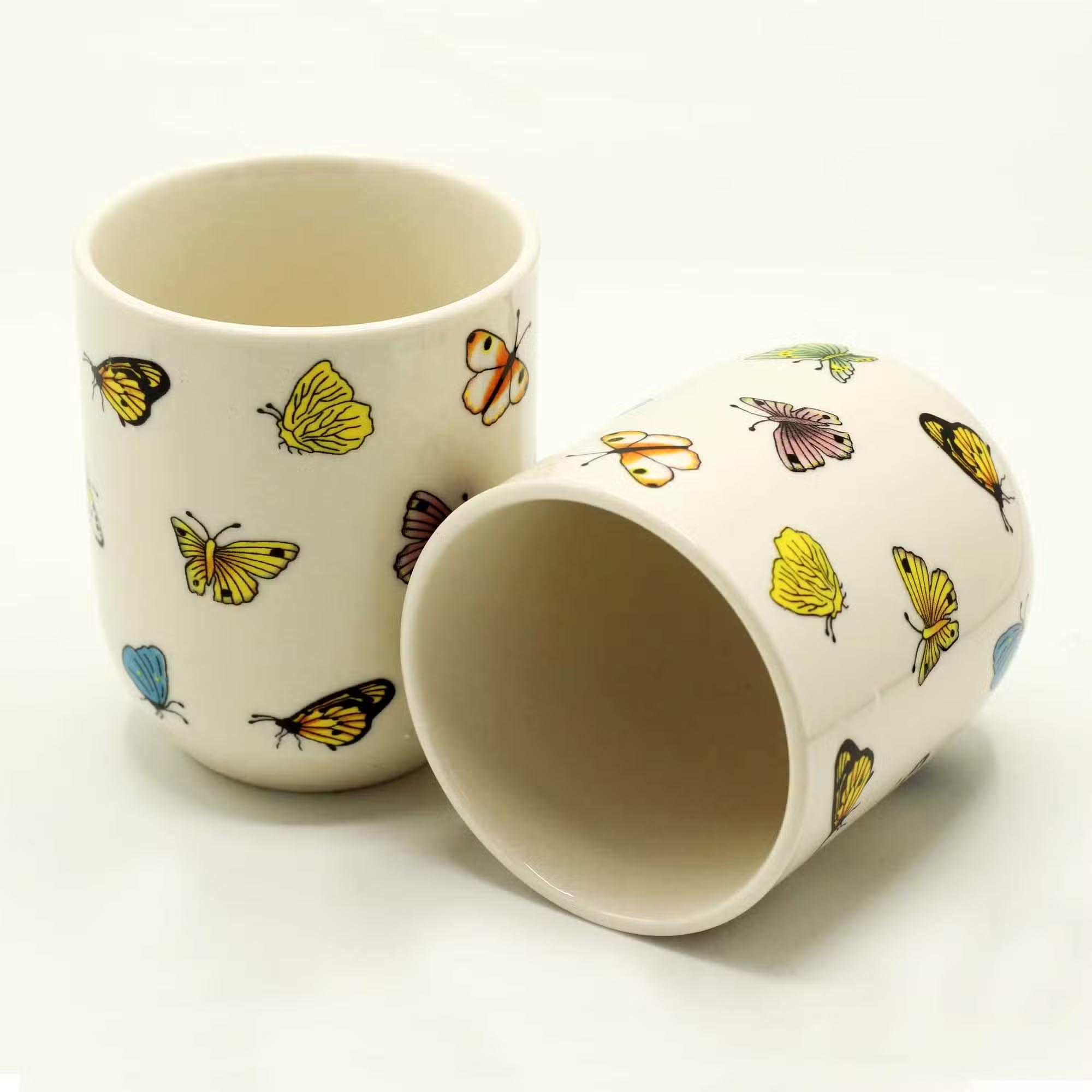Set of 6 Butterfly Motif Herbal Tea Cups1