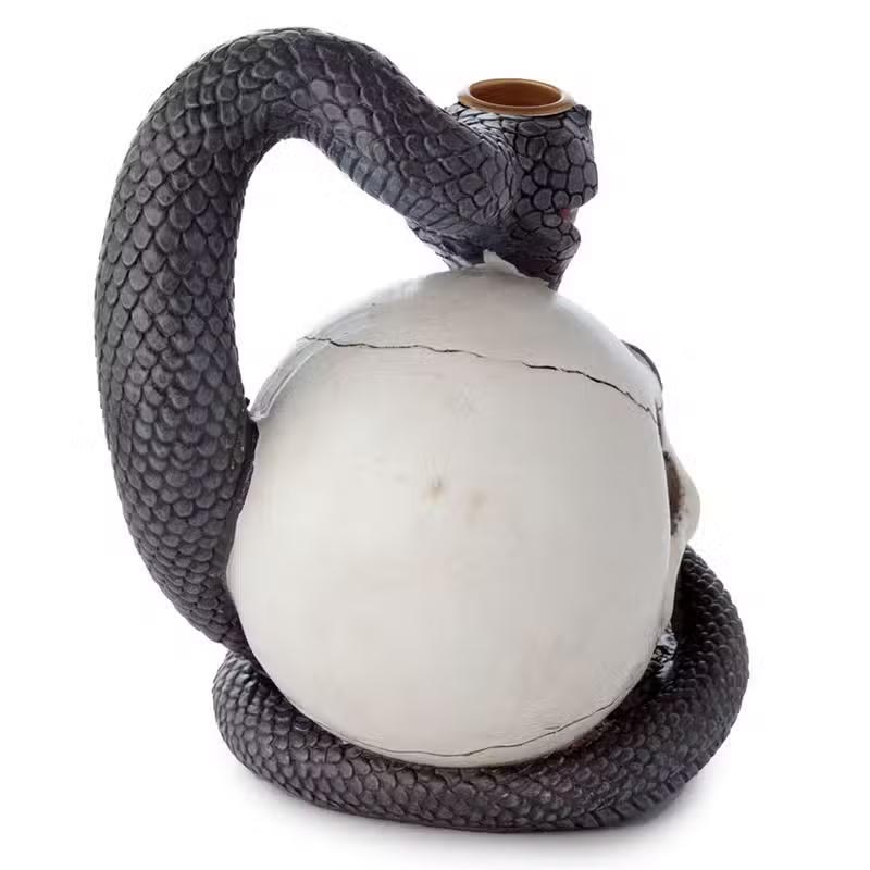Snake and Skull Resin Backflow Incense Burner1