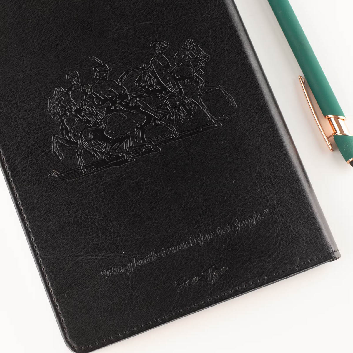 A5 Black Leather-Effect Intention Notebook with LCD Screen2