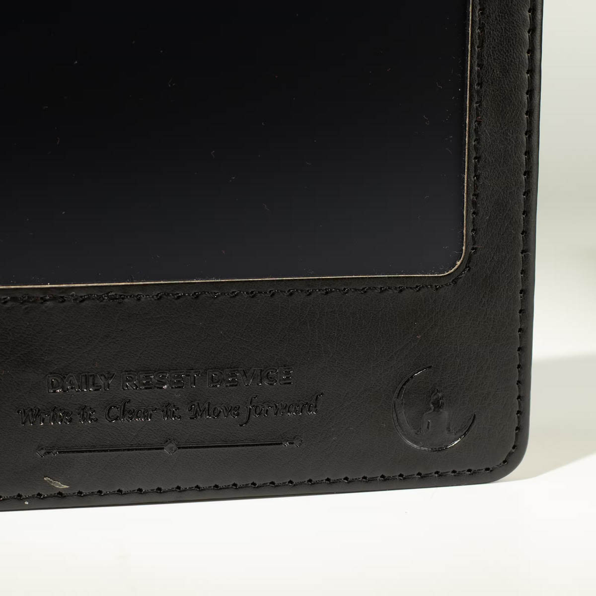 A5 Black Leather-Effect Intention Notebook with LCD Screen4