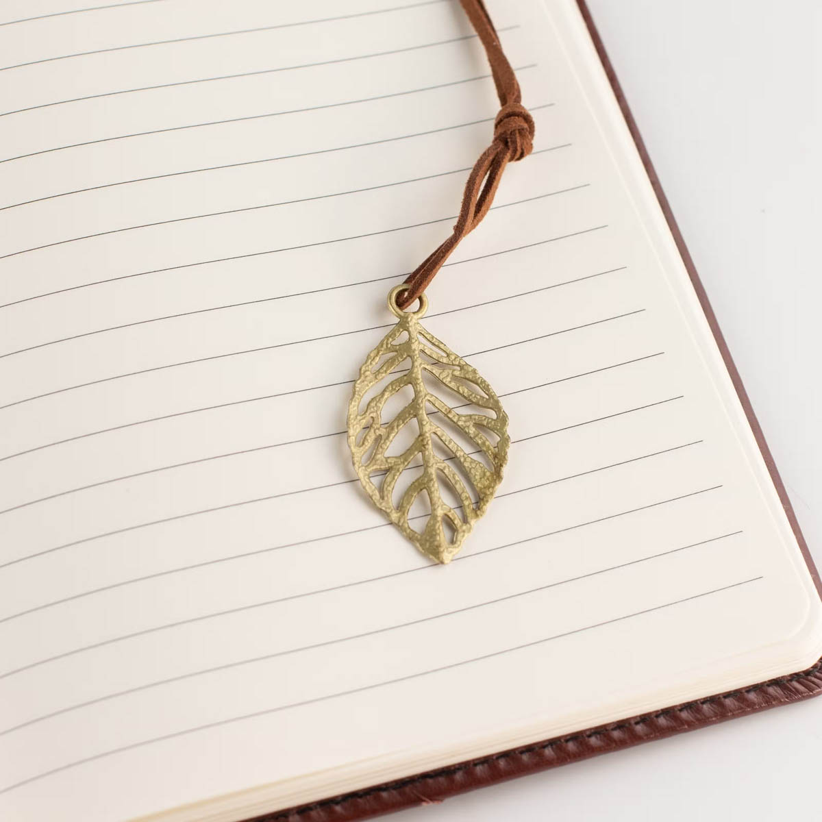 A5 Brown Leather-Effect Intention Notebook with LCD Screen3