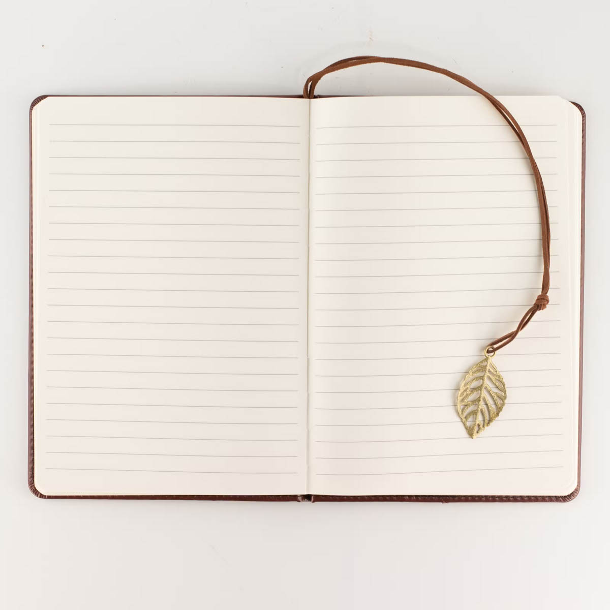 A5 Brown Leather-Effect Intention Notebook with LCD Screen5
