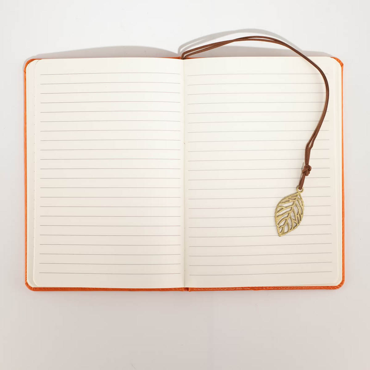 A5 Orange Leather-Effect Intention Notebook with LCD Screen5