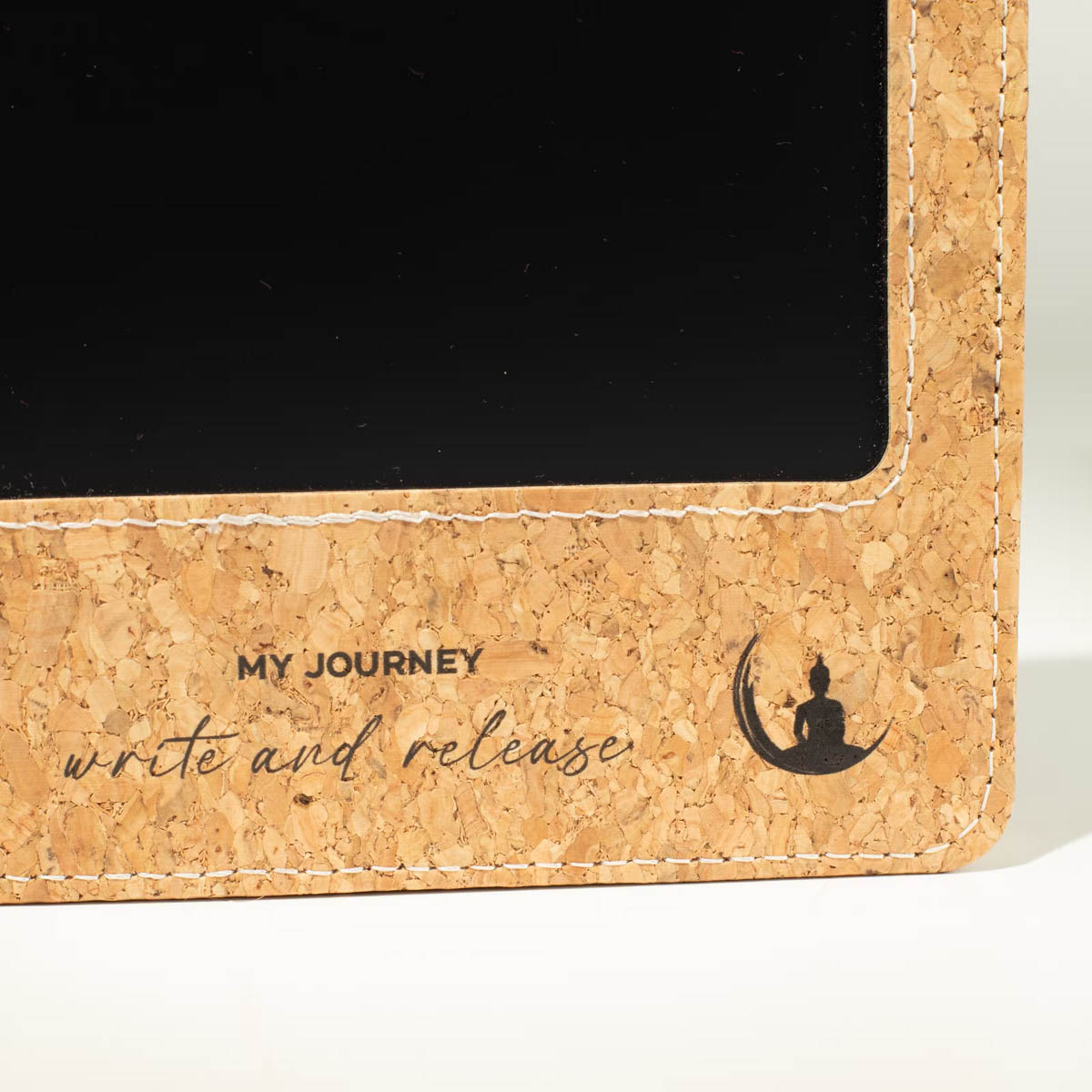 A5 Cork Leather-Effect Intention Notebook with LCD Screen4