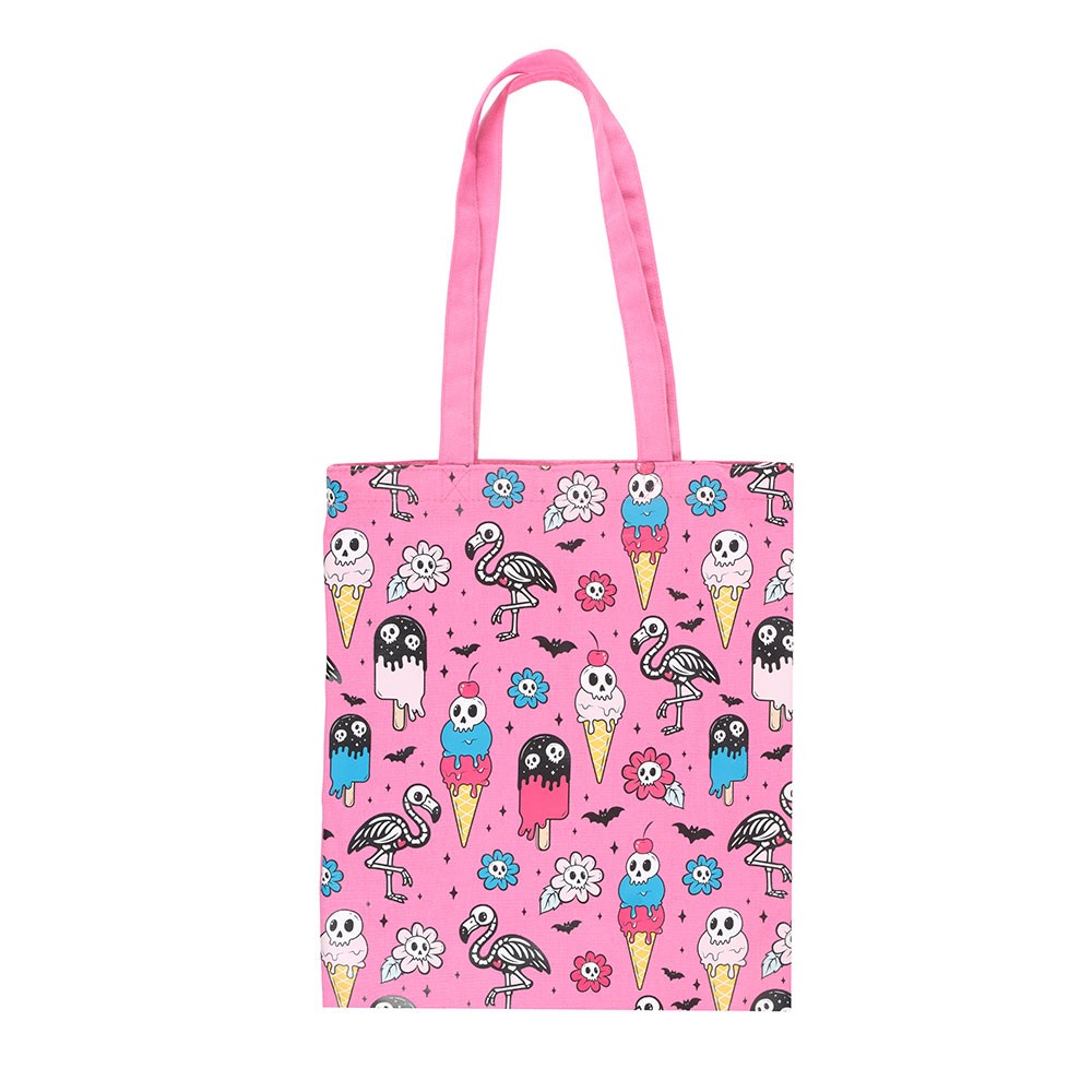 Dead Hot Days Pink Print Tote Bag