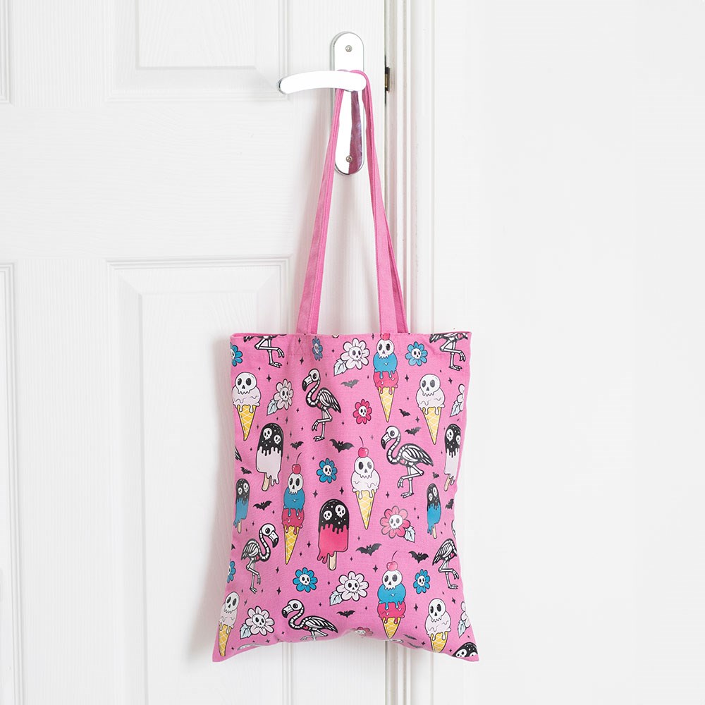 Dead Hot Days Pink Print Tote Bag3