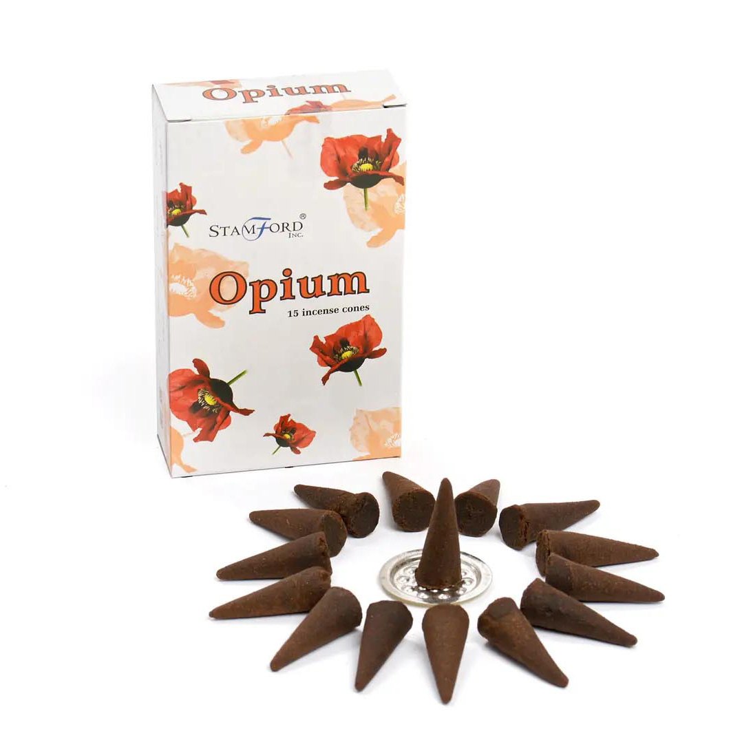Stamford Opium Incense Cones (15 Pack & Holder)
