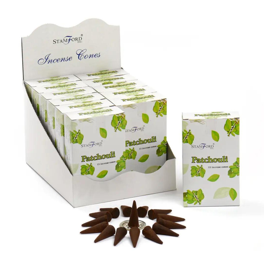 Stamford Patchouli Incense Cones (15 Pack & Holder)1