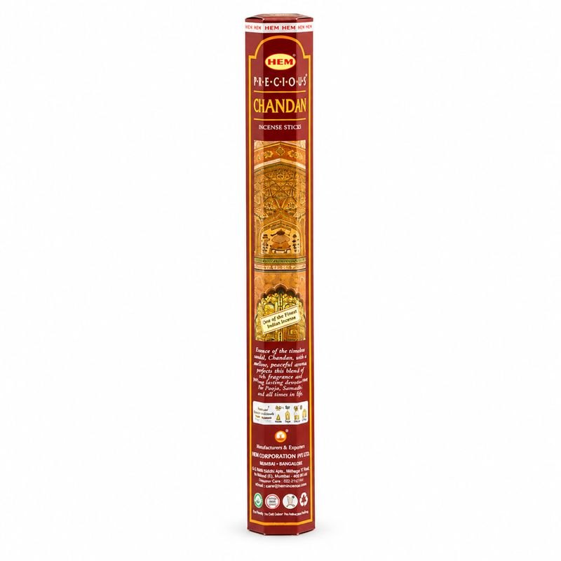 HEM Precious Chandan Incense Sticks - 15 Pack