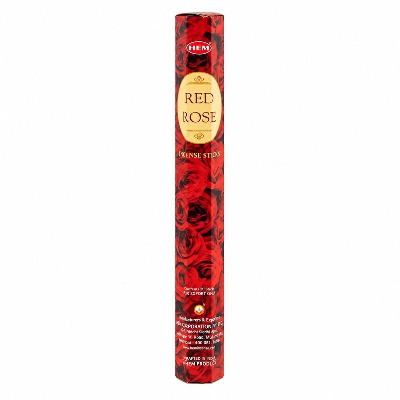 HEM Red Rose Incense Sticks - 15 Pack