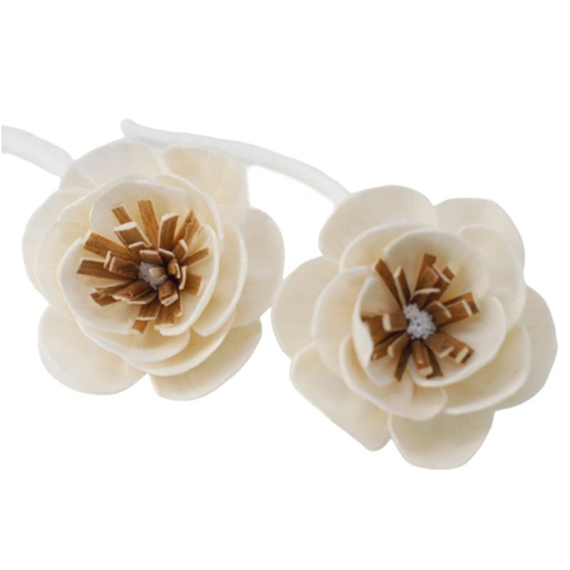 Set of 4 Small Poppy Diffuser Flowers with String Wicks1