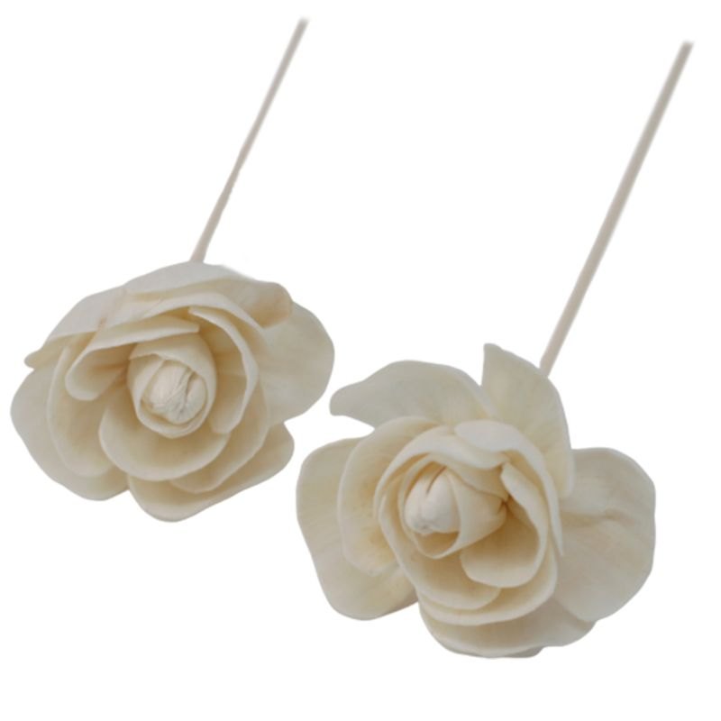 Natural Sola Wood Rose Diffuser Flowers on Reed (Set of 4)1
