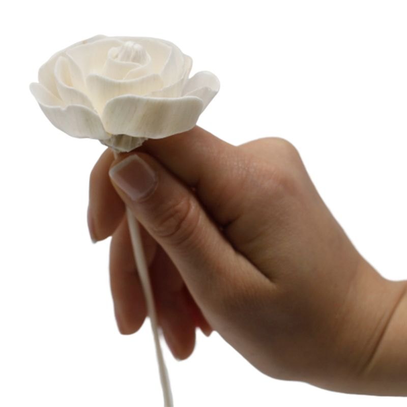 Natural Sola Wood Rose Diffuser Flowers on Reed (Set of 4)2