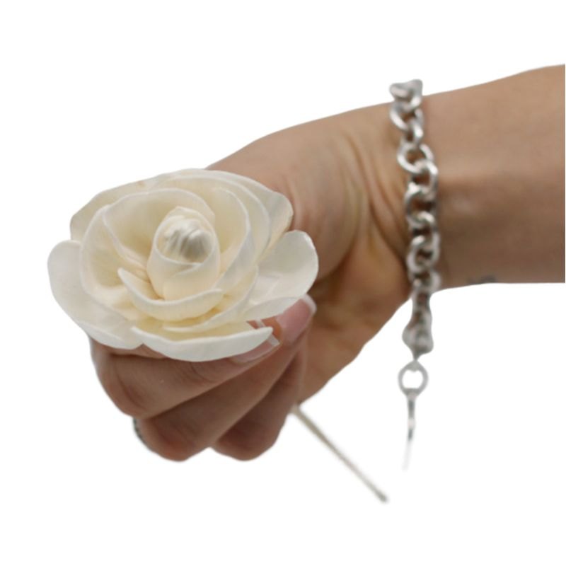 Natural Sola Wood Rose Diffuser Flowers on Reed (Set of 4)3