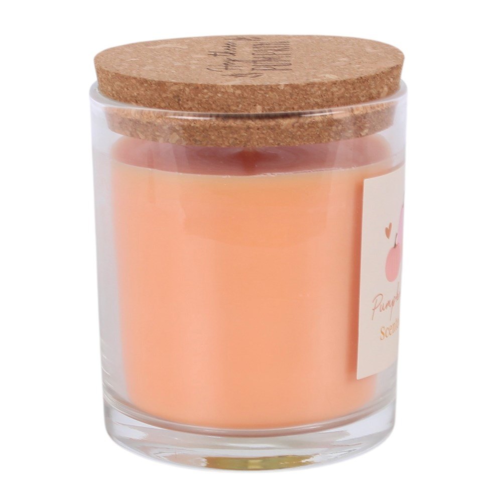 Pumpkin Pie Scented Glass Candle with Cork Lid3