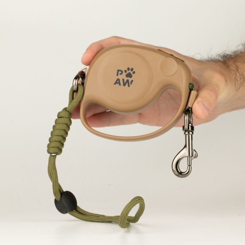Paw Pet Leash - Elephant Strap Retractable Lead (Brown, 2m)4