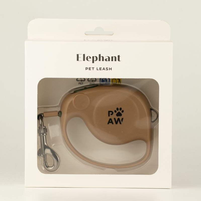 Paw Pet Leash - Elephant Strap Retractable Lead (Brown, 2m)5