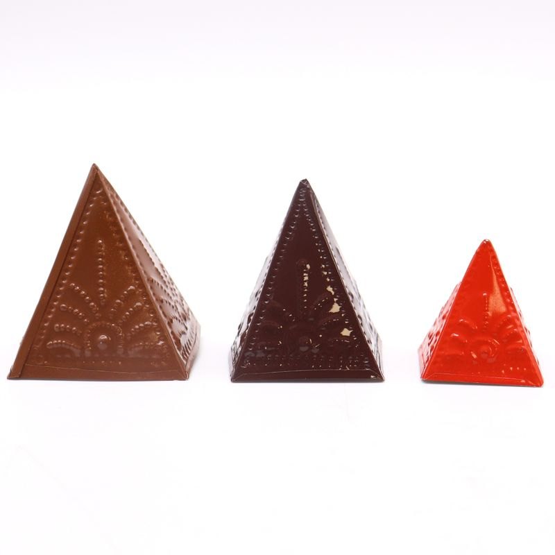Incense Powder Pyramid Mould Set - Orange & Brown (Pack of 3)2