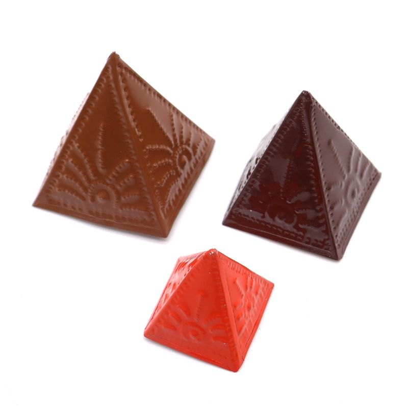 Incense Powder Pyramid Mould Set - Orange & Brown (Pack of 3)3